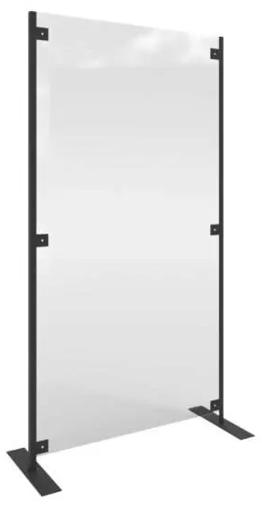 Floor Standing Screens 3mm Perspex screens with 25 x 25mm Steel Epoxy Frame
